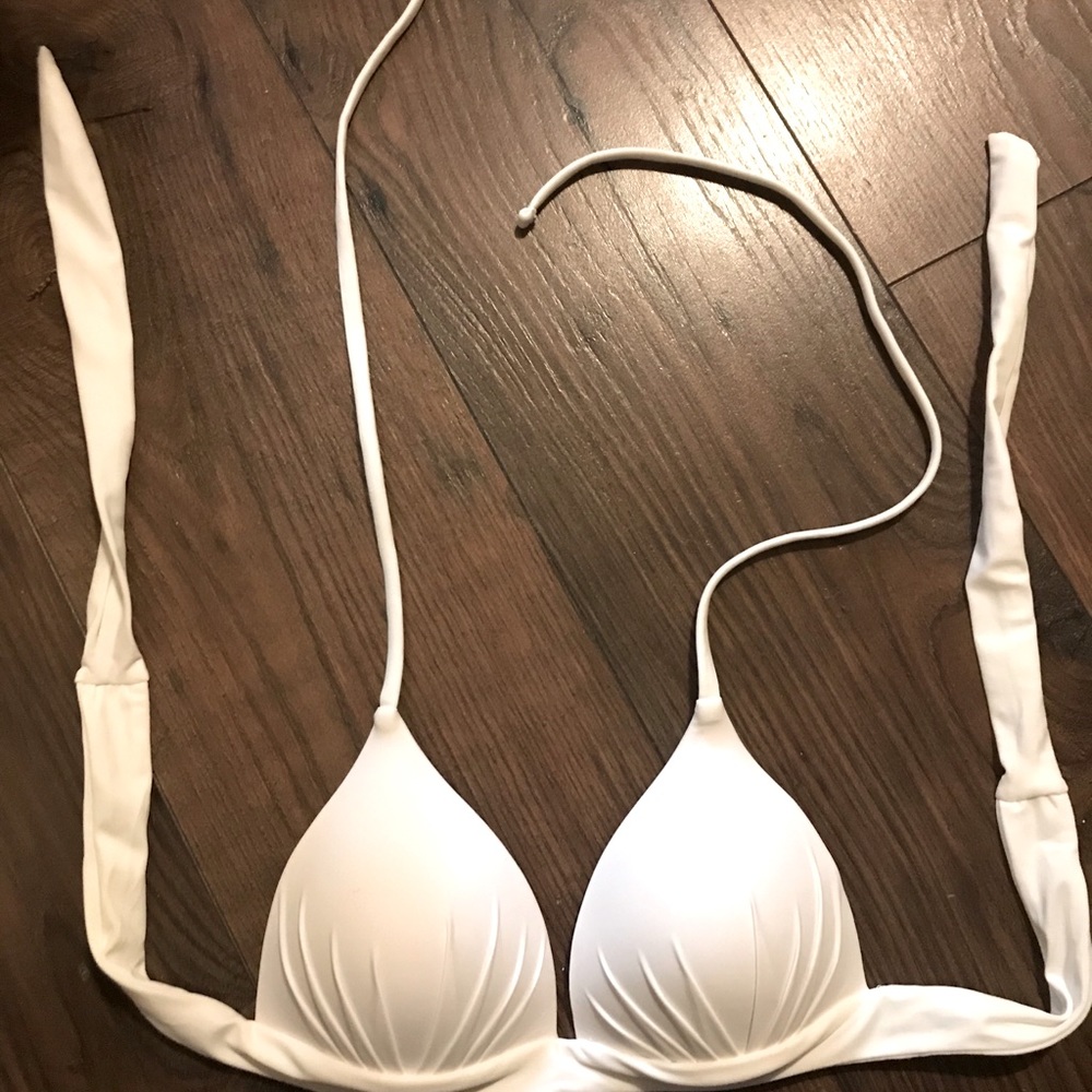 white pushup bikini top